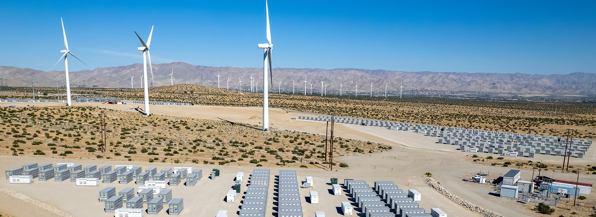 Battery storage at wind power farm