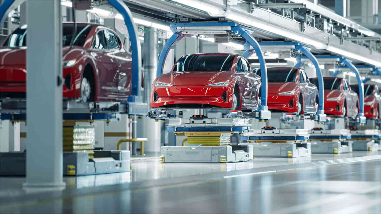 Linha de produção automotiva