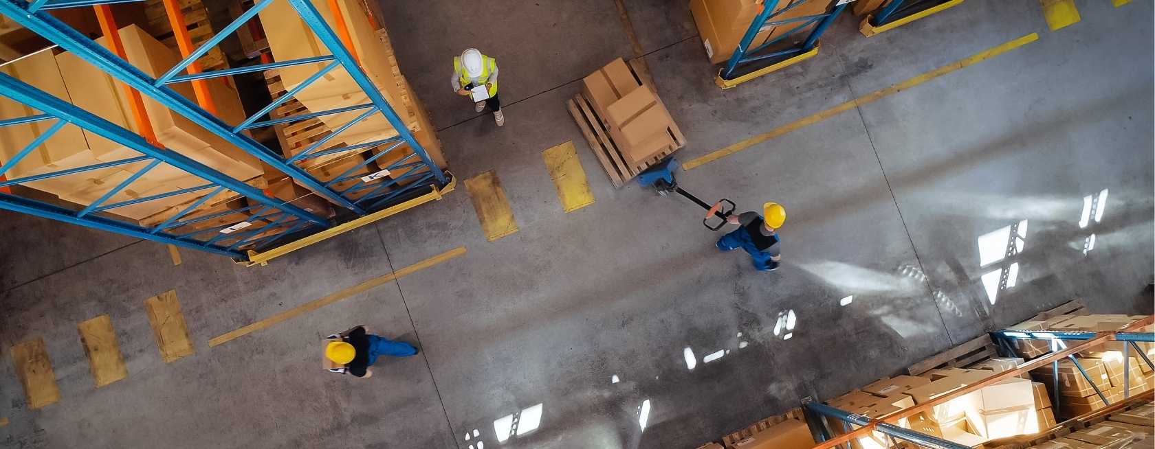 Vista aérea de centro de distribuição