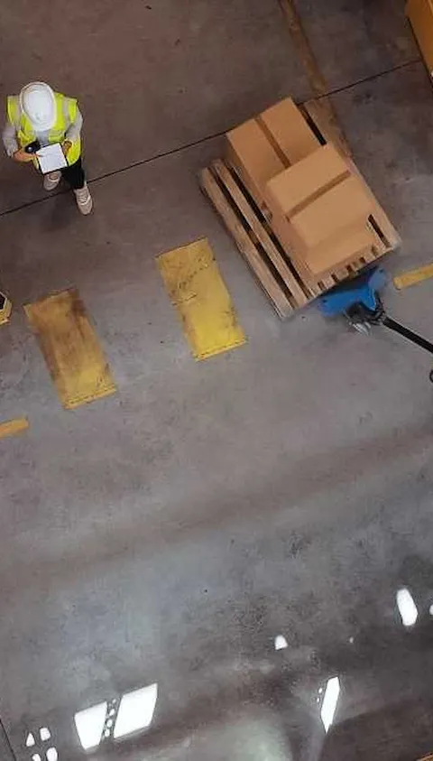 Vista aérea de centro de distribuição