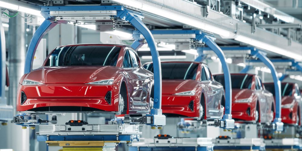 Fábrica de montagem de carros