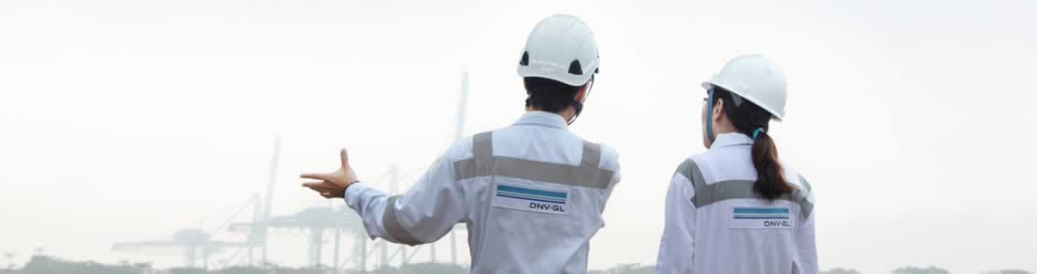 Elevated view of offshore platforms 