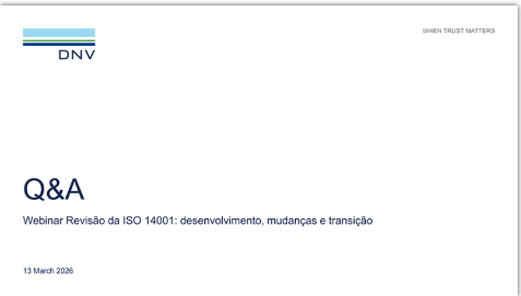 Q&A: Revisão da norma ISO 14001: desenvolvimento, mudanças e transição